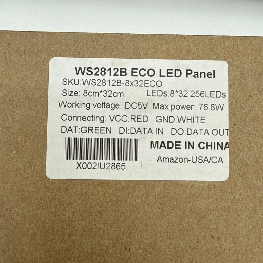 Lot of 4 WS2812B LED Matrix Panels 16x16 & 8x32 256 Pixels Addressable New